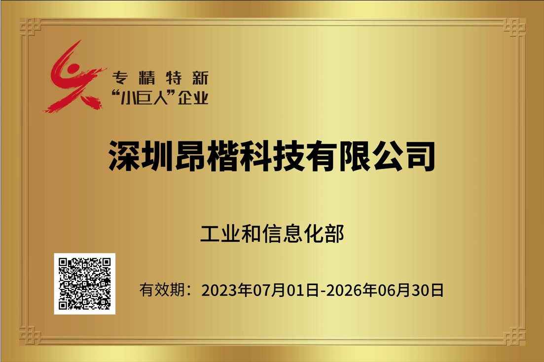 国家专精特新“小巨人”